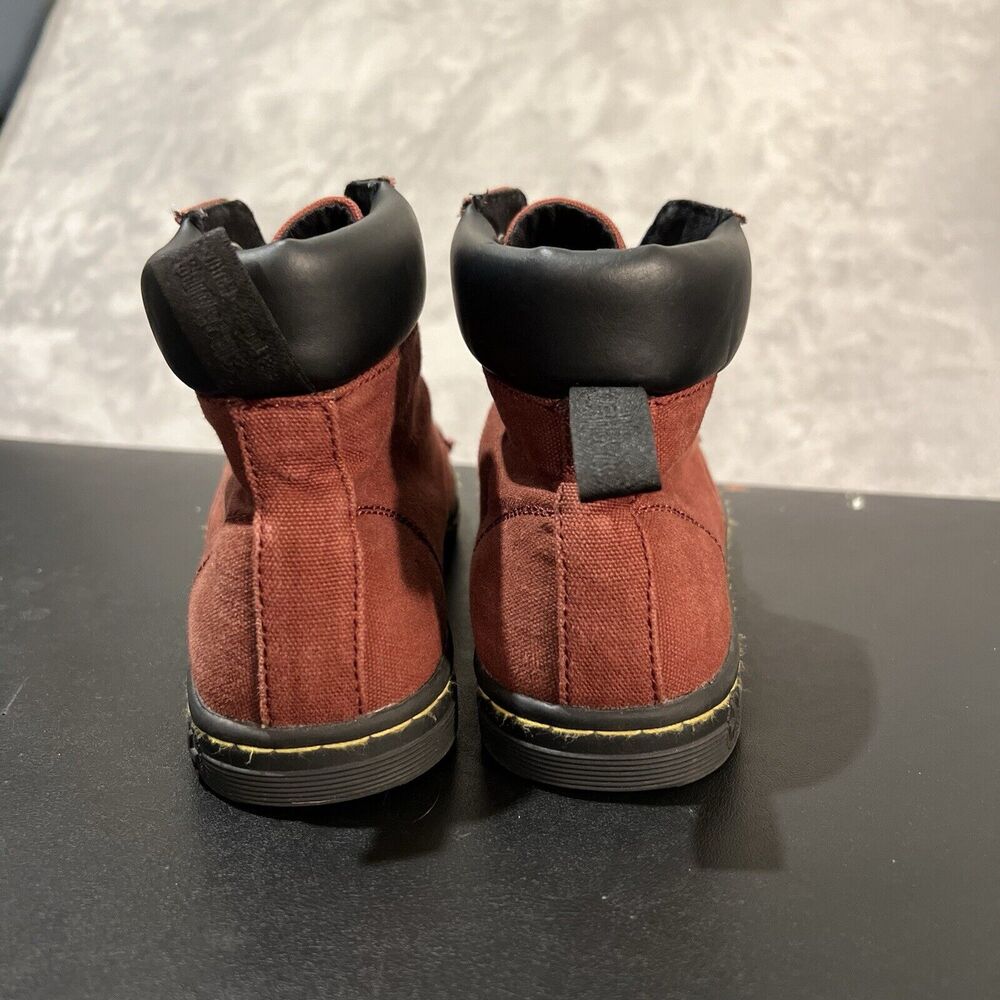 Dr Martens Maelly Ankle Boot Women's 8 Red Canvas Air Wair Casual Chukka - Picture 5 of 10